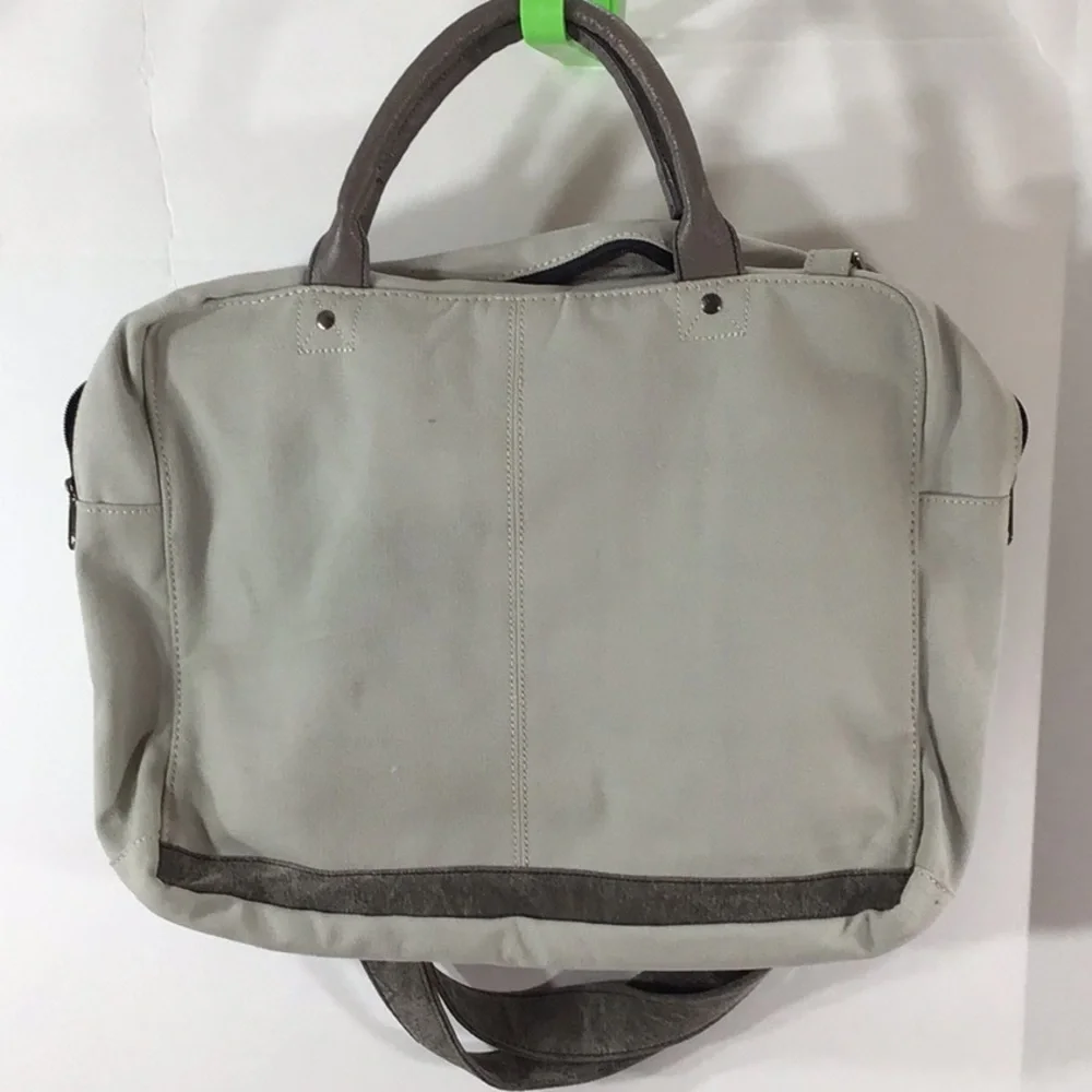 Mona B mens upcycled military tent messenger bag NWT